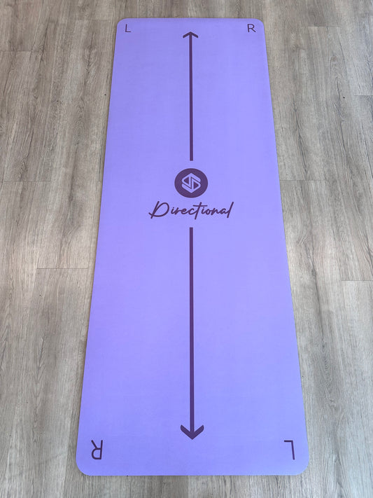 Lilac Yoga Mat – 5mm Non-Slip Directional Guide