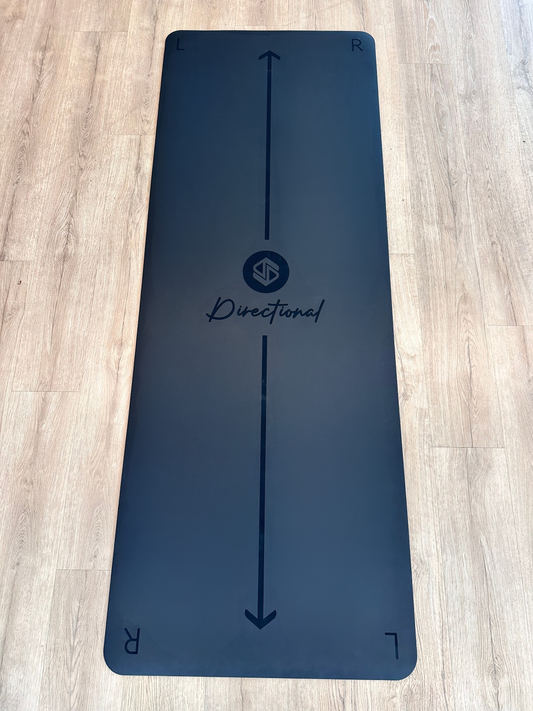 Charcoal Yoga Mat- 5mm Non-Slip Directional Guide Mat