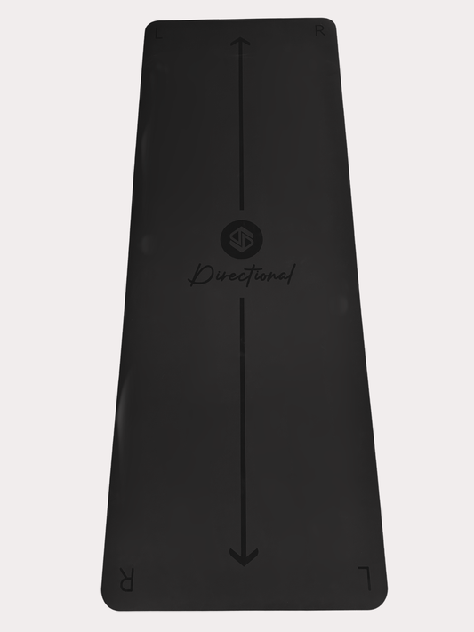Charcoal Yoga Mat- 5mm Non-Slip Directional Guide Mat