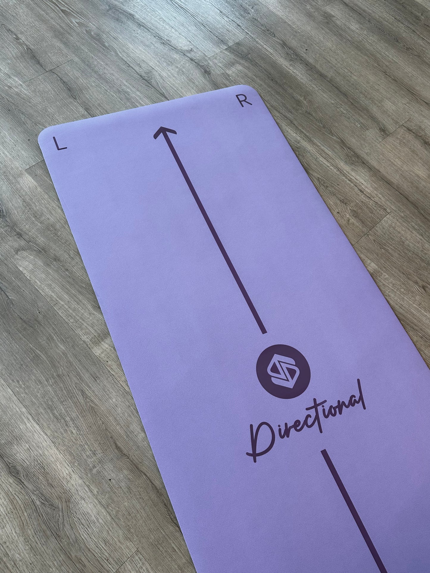 Lilac Yoga Mat – 5mm Non-Slip Directional Guide