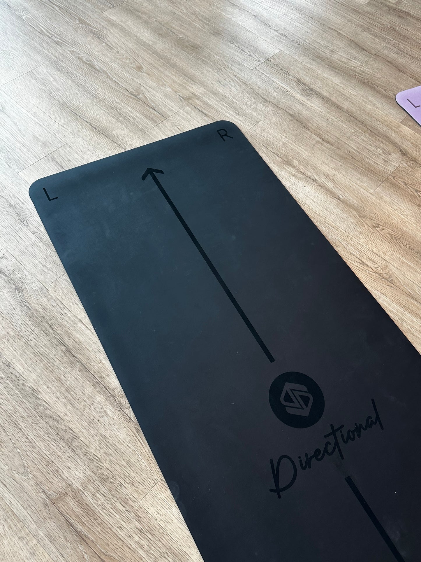 Charcoal Yoga Mat- 5mm Non-Slip Directional Guide Mat