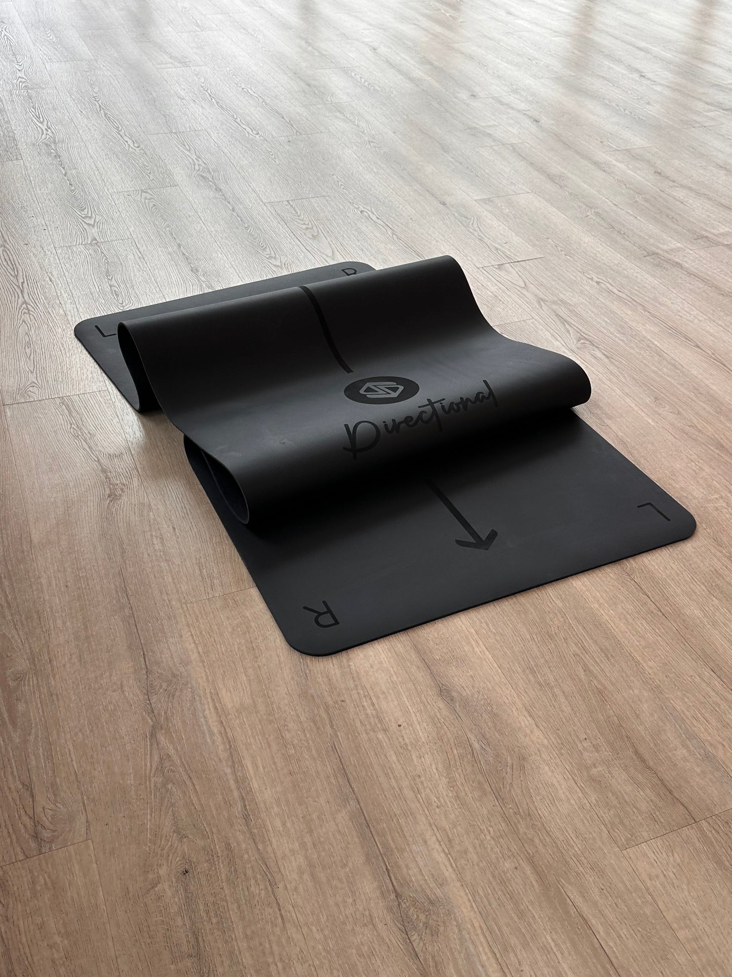 Charcoal Yoga Mat- 5mm Non-Slip Directional Guide Mat