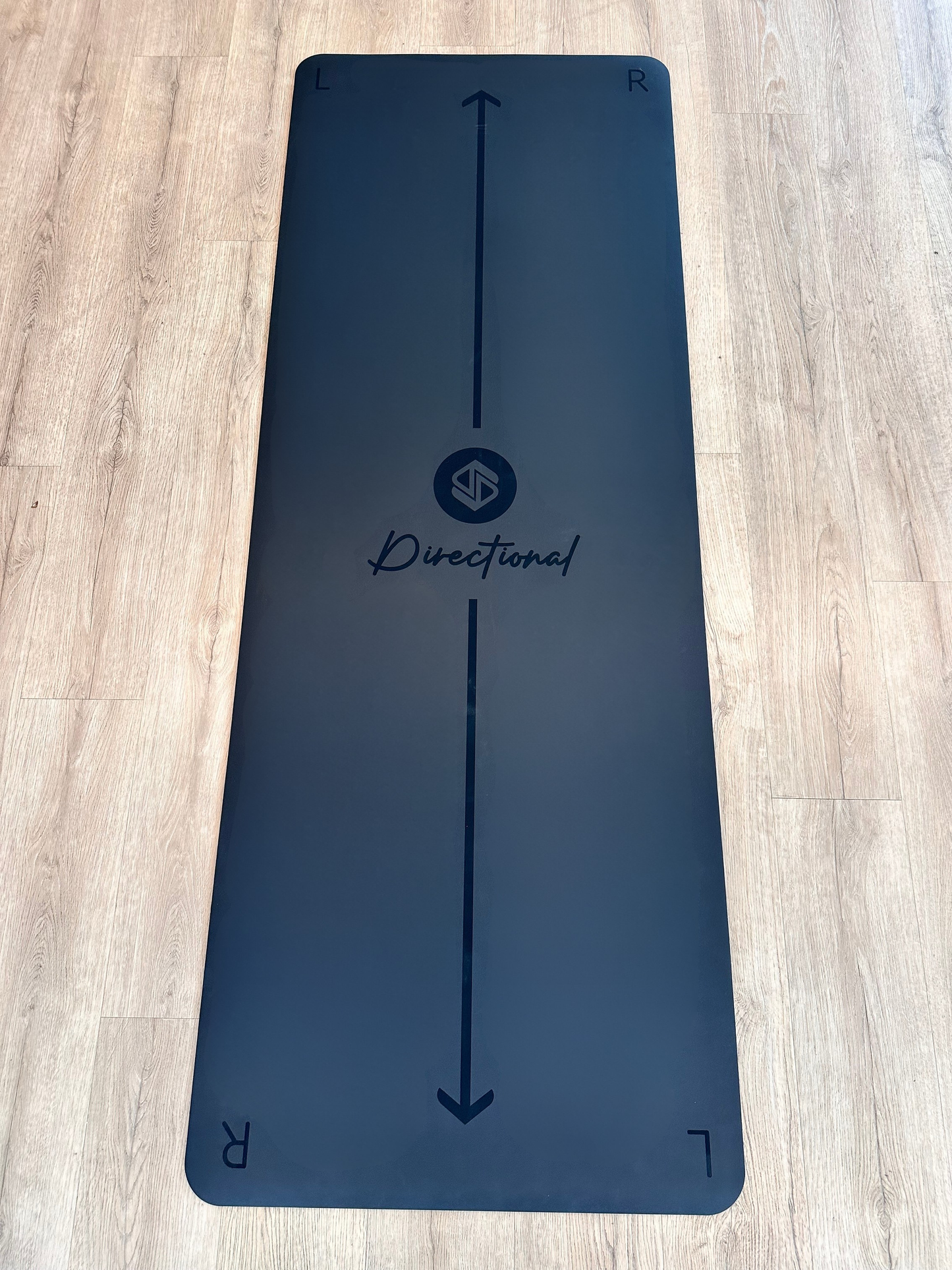 Charcoal Yoga Mat- 5mm Non-Slip Directional Guide Mat